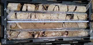 Geologist examining rock samples