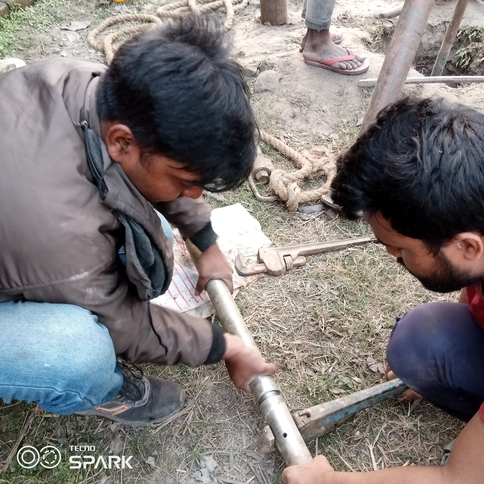 Geologist analyzing soil samples