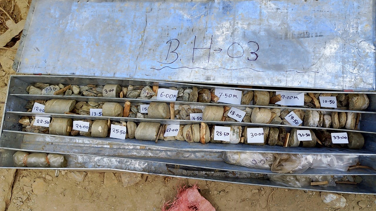 Geologist analyzing soil samples