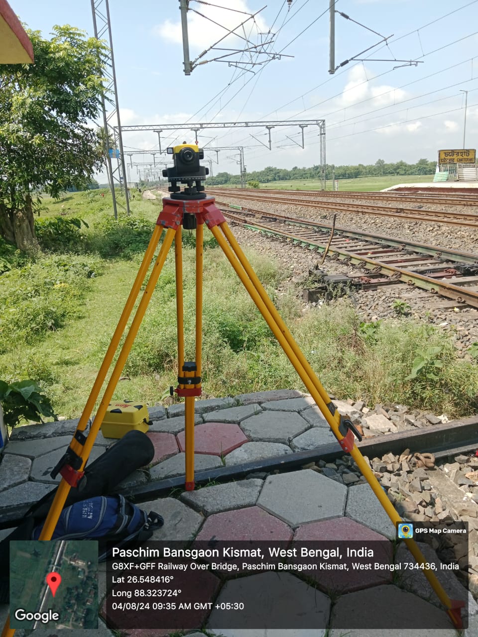 Surveyor with GPS equipment