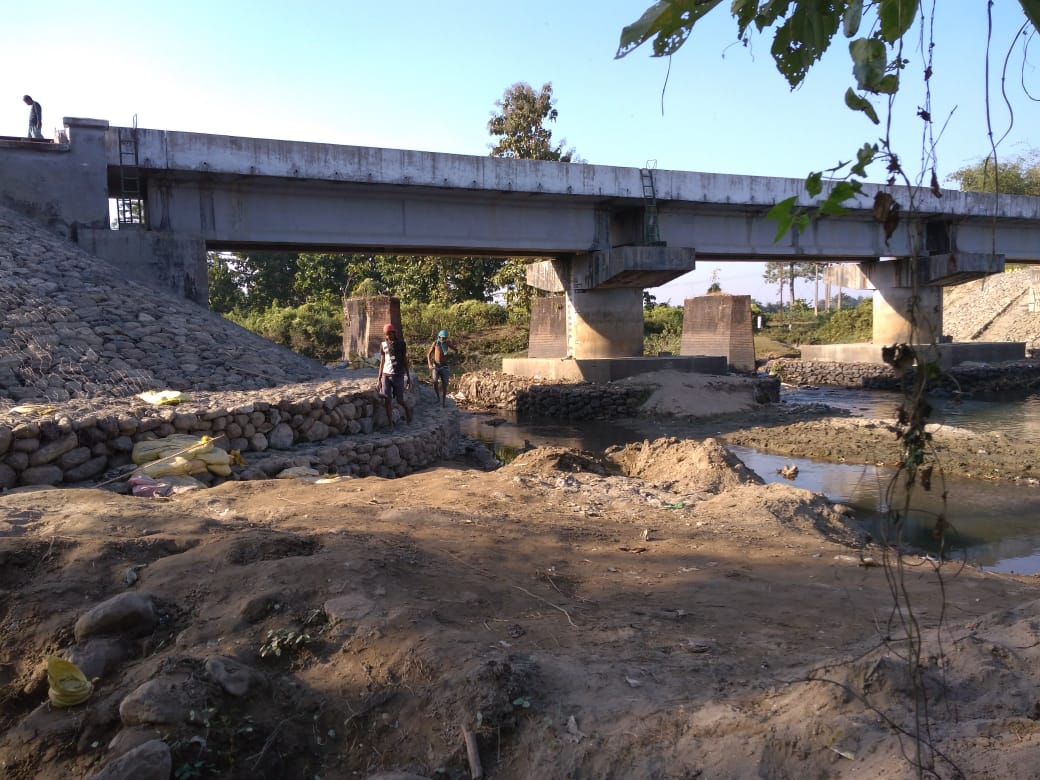 Survey equipment setup on site